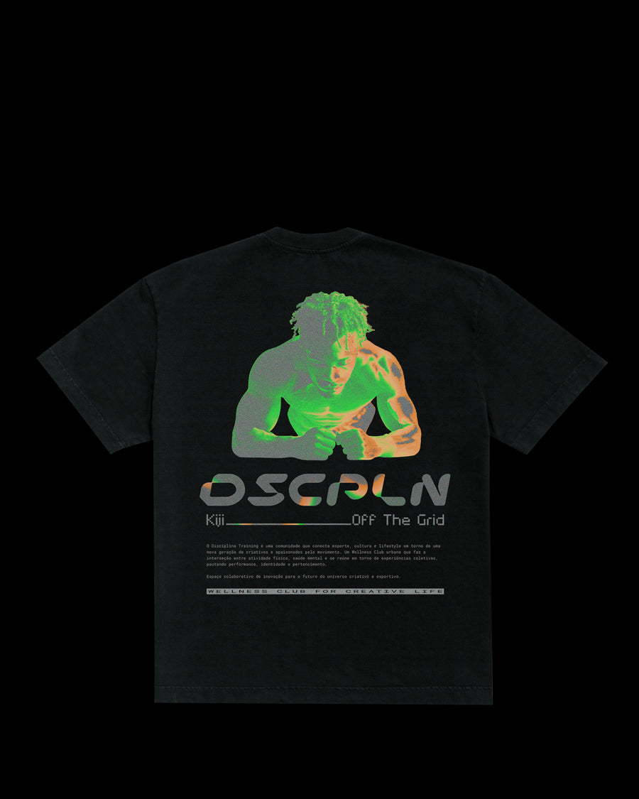 T-Shirt Heavy Kiji x Disciplina - Preto