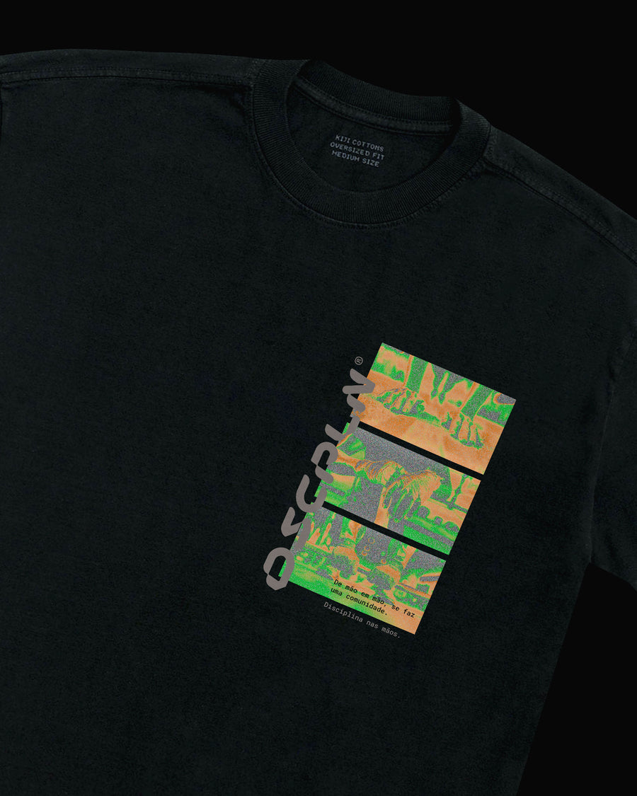 T-Shirt Heavy Kiji x Disciplina - Preto