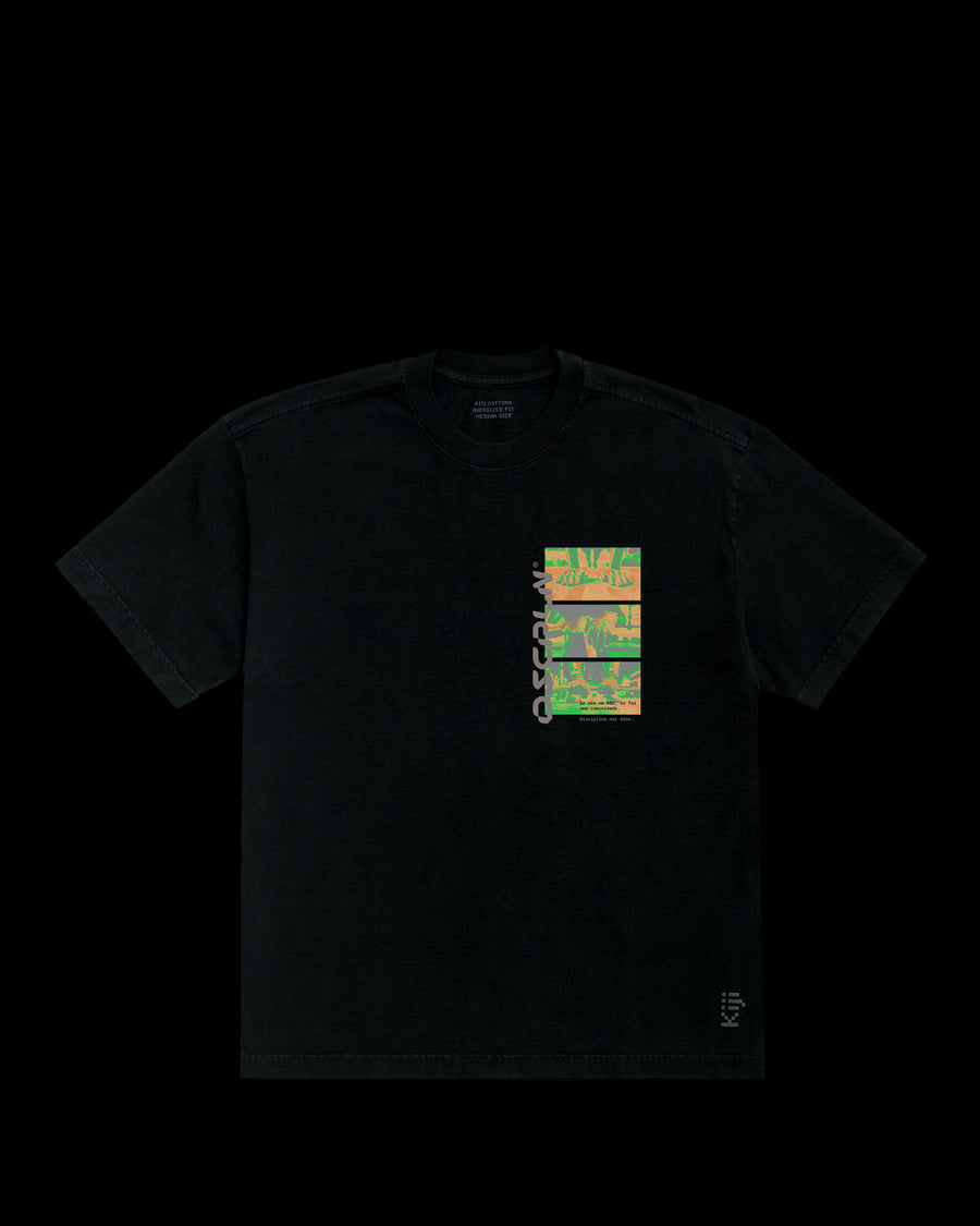 T-Shirt Heavy Kiji x Disciplina - Preto